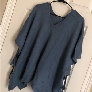 Blue poncho